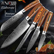 Japanese Damascus Knife Santoku High Carbon Stainless Steel Kitchen Knife