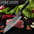 Nakiri Cleaver Handmade Japanese Damascus Stainless Steel Knife 67-layers